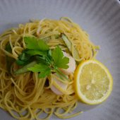 春野菜のパスタ「アスパラとホタテ編」