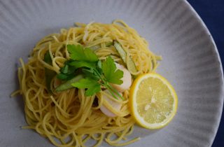 春野菜のパスタ「アスパラとホタテ編」-1